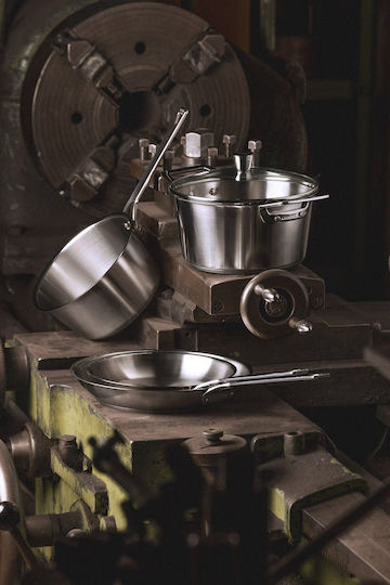 Cristel Stainless Steel Pan with Non-Stick Interior Coating 9cm