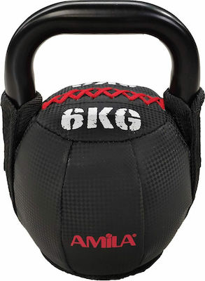 Amila Kettlebell από PVC 6kg Μαύρο