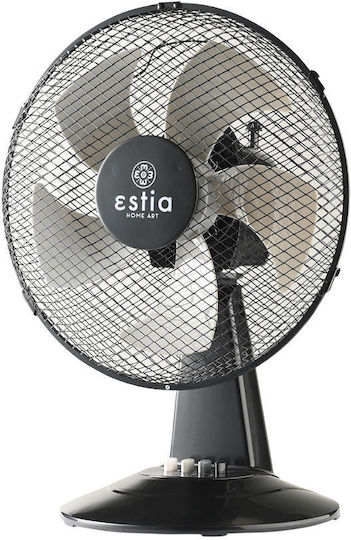 Estia Aeropulse Настолен Вентилатор 40W Диаметър 30cm Черен