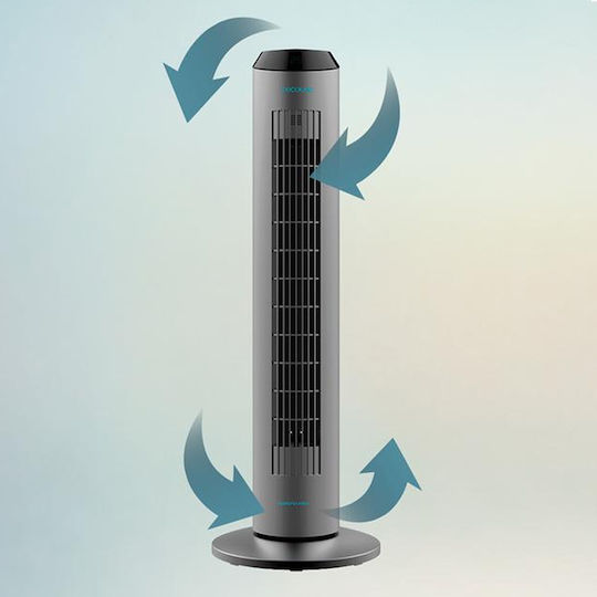 Cecotec EnergySilence 8190 Skyline Ionic Ventilator Turm 60W mit Fernbedienung Schwarze