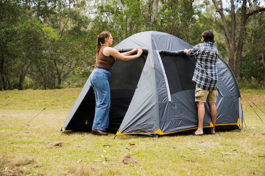 OZtrail Genesis 4V II Σκηνή Camping Igloo Γκρι 3 Εποχών για 4 Άτομα 360x220x180εκ.