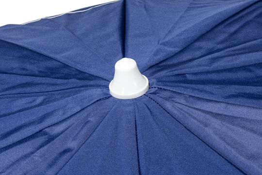 Escape Folding Beach Umbrella Diameter 2.2m with UV Protection and Air Vent Blue