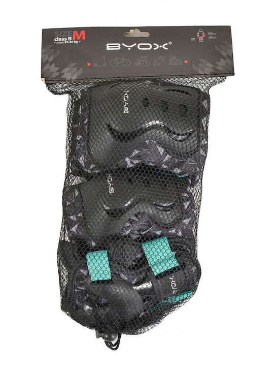 Byox Dazzle Children's Protective Gear Set for Rollers Turquoise M 25-50kg