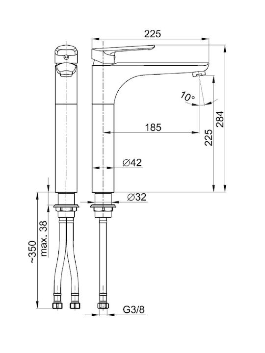 KFA Kitchen Faucet Counter Silver