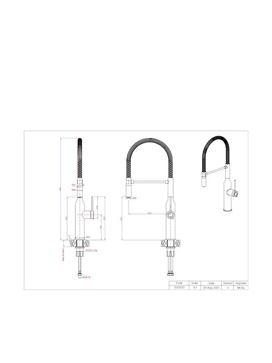 Quadron Kitchen Faucet Counter Black