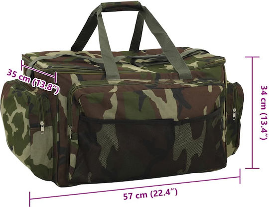 Waterproof Fishing Bag Green Camouflage Oxford Fabric Green 57 X 35 X 34 Cm