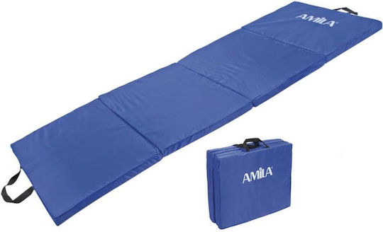 AMILA Exercise Mat Blue with Carry Strap (180x60x4cm)