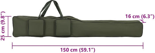 vidaXL Fishing Rod Case 1 Position 1.5m