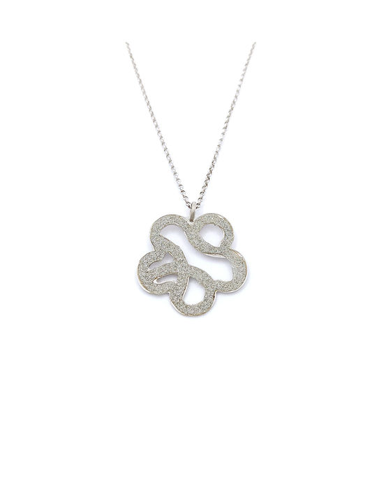 PS Silver Necklace with design Flower from Silver