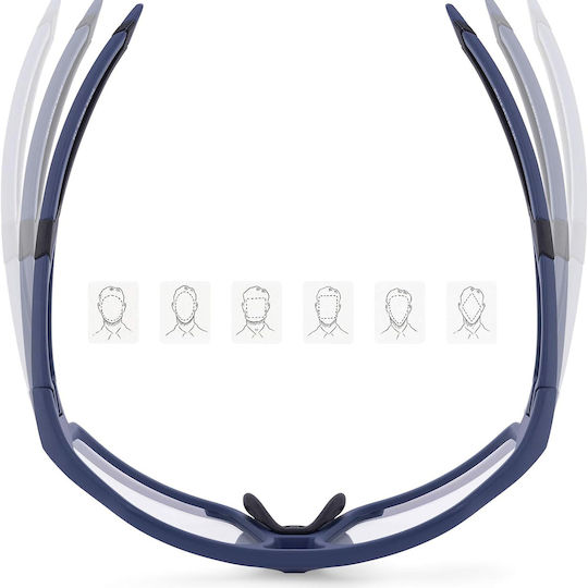 Rockbros Cycling Glasses with Blue Frame & Photochromic Lenses