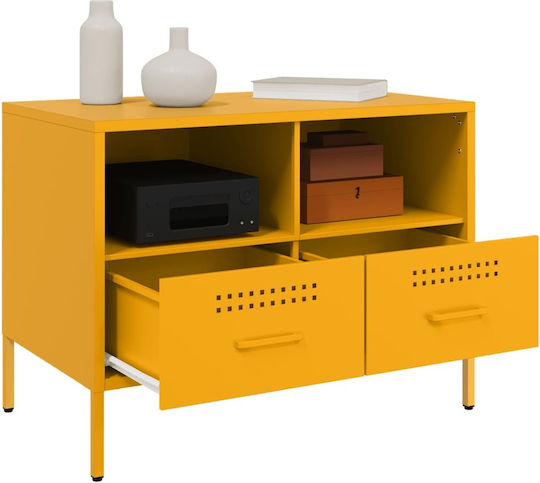 TV-Ständer Aus Metall Senfgelb M68xT39xH50.5cm