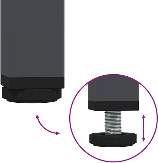 TV-Ständer Aus Metall Anthrazit M68xT39xH50.5cm