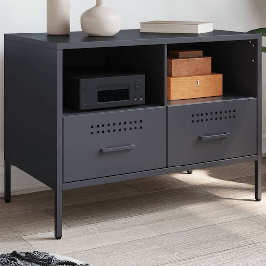 TV-Ständer Aus Metall Anthrazit M68xT39xH50.5cm