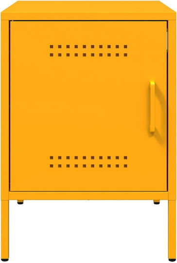 Noptieră Metalică Galben 36x39x50.5cm