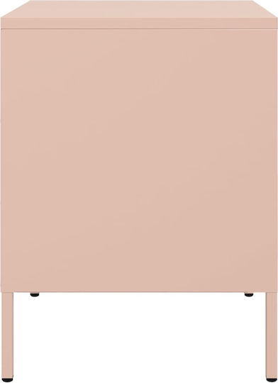 Κομοδίνα Μεταλλικά Ροζ 2τμχ 36x39x50.5cm