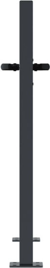 vidaXL Metal Fence Gate in Gray Color 80cm x 1.05m