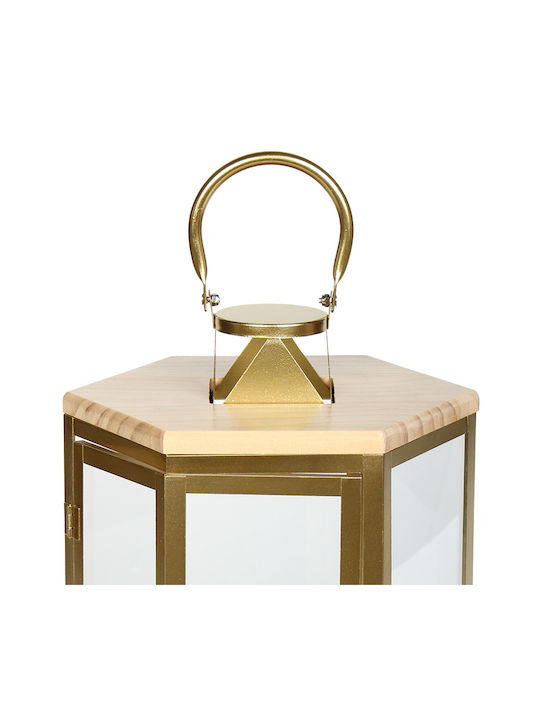 Keskor Floortop Metallic Lantern Gold 22x20x37cm