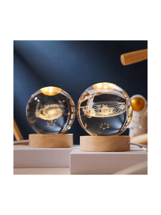 Keskor Διακοσμητικό Φωτιστικό Galaxy LED Crystal Ball 6x6x7.5εκ.