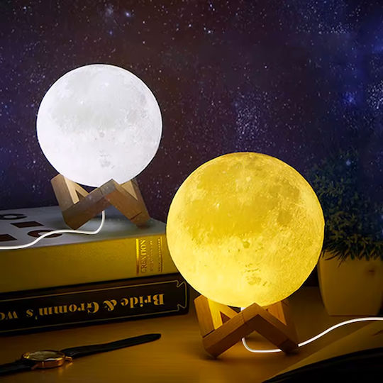 Keskor Διακοσμητικό Φωτιστικό Moon LED 12x12x15εκ.
