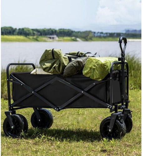 Foldable Garden Cart Metallic Four-wheel 75lt 58x60x84cm.