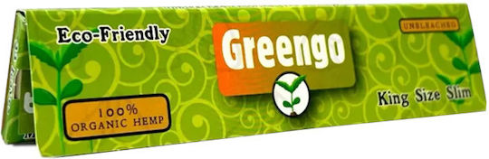 Greengo Χαρτάκια Organic Hemp King Size Slim Unbleached 50τεμ
