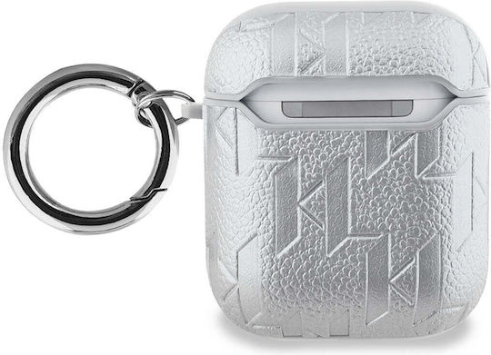 Karl Lagerfeld Choupette Head Калъф в Сребрист цвят за Apple AirPods 1 / AirPods 2