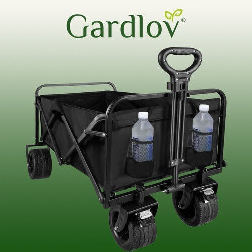 Foldable Garden Cart Metallic Four-wheel 75lt 58x60x84cm.