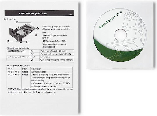 Qoltec 50389 SNMP Management Card for UPS