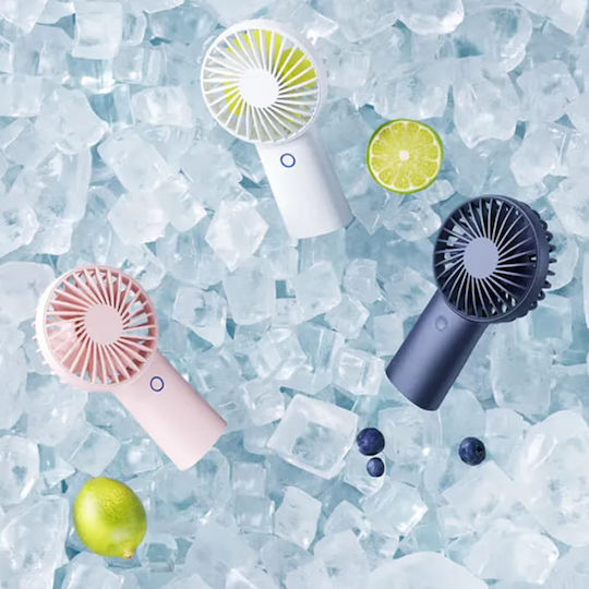 Jisulife Ventilator Portabil de Lux Mini Life3 F2b Tip Ultra-Silent cu 3 Viteze 4000mah Roz