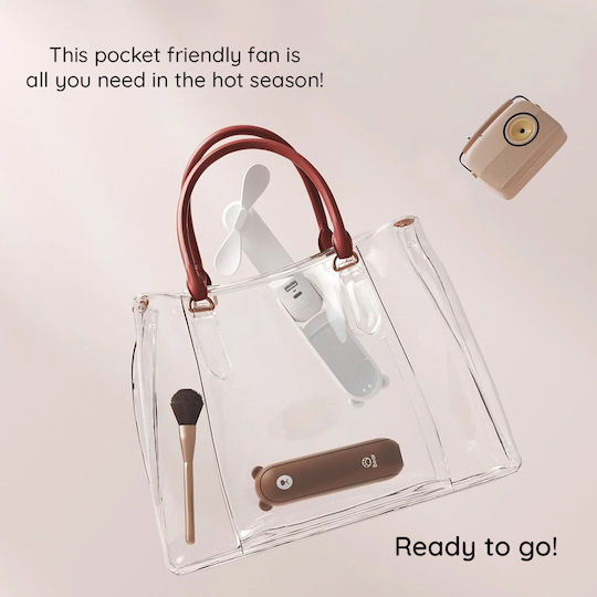Луксозен преносим мини вентилатор Jisulife Life8 F8 2000mAh акумулаторен USB фенер функция бял