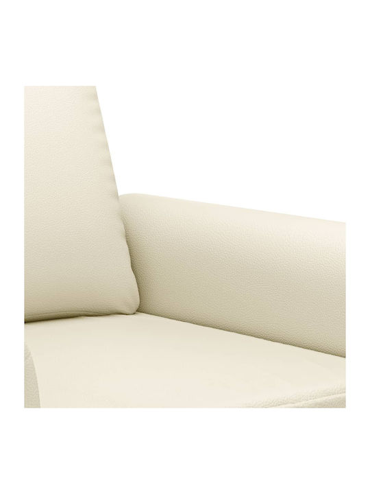 Living Room Furniture Set 2-Seater & 2-Seater & Stool Beige