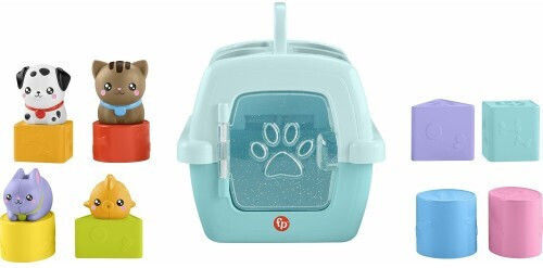 Mattel Fisher-price Βαλιτσάκι Μεταφοράς Ζωάκια Σχήματα Εκπαιδευτικό Παιχνίδι Htw93