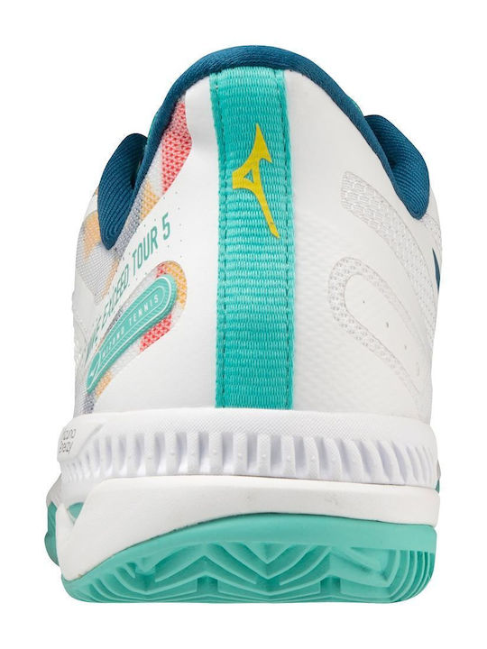 Mizuno Wave Exceed Tour 5cc Women's Tennis Shoes for Clay Courts White