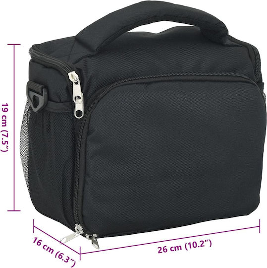 vidaXL Shoulder Camera Bag Black