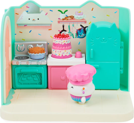 Spin Master Miniature Toy Gabby's Dollhouse Bakey with 'Cakey' Kitchen Gabby's Dollhouse Bakey with 'Cakey' Kitchen Deluxe Room Set for 3+ Years Old