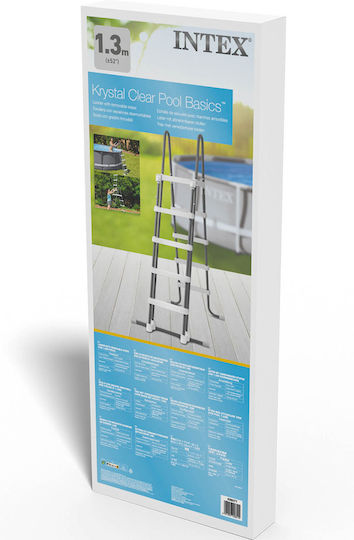 Intex Pool Ladder Made of Stainless Steel 132x84cm Silver