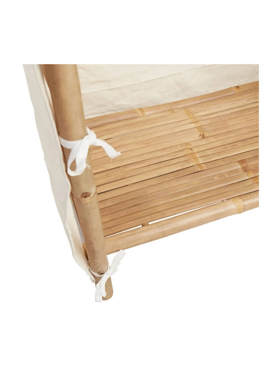 vidaXL Fabric Wardrobe with Zipper and Shelves in White Color 110x45x170cm