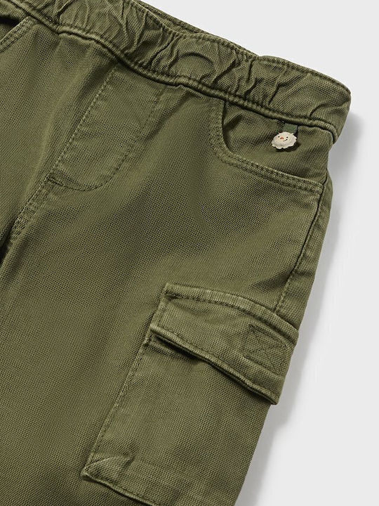 Pantaloni Cargo din Material Textil pentru Copii Verde