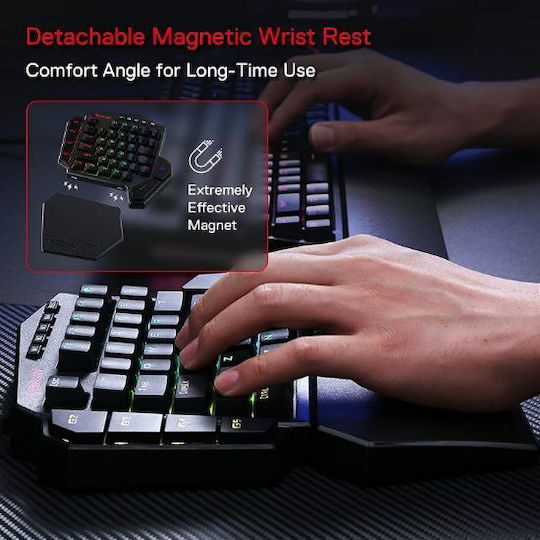Redragon K585 Diti Fără fir Gaming Tastatură Mecanică Keypad cu Outemu Brown comutatoare și iluminare RGB (Engleză US)