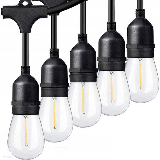 Hanging Solar Light Garland Warm White 2700K with Photocell and Remote Control IP44
