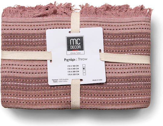 Mc Decor Armchair Throw 170x180cm Pink