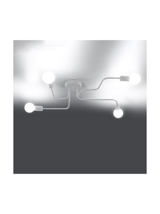 Sollux Ceiling Mount Light White with Socket E27