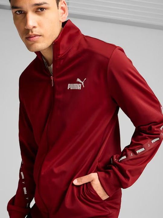 Poly Tape Tracksuit Glossy with Elastic Bordeaux