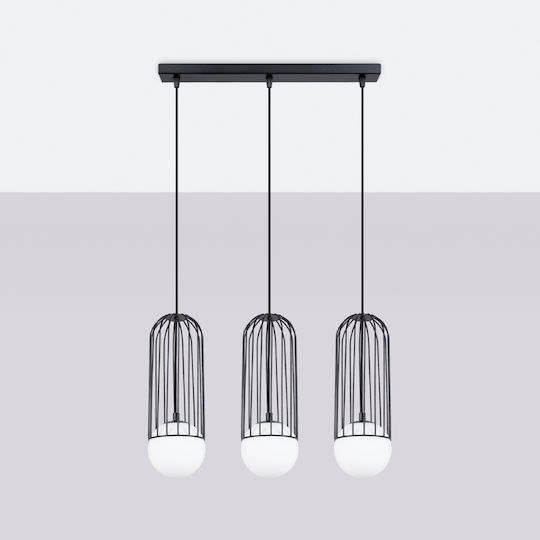 Sollux Lustră Negru 115cm.