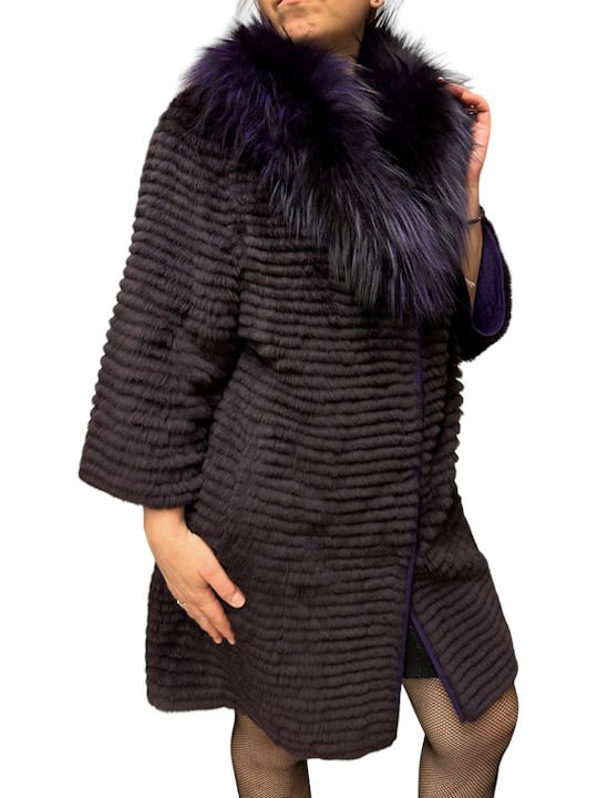 Frauen Pelz Purple