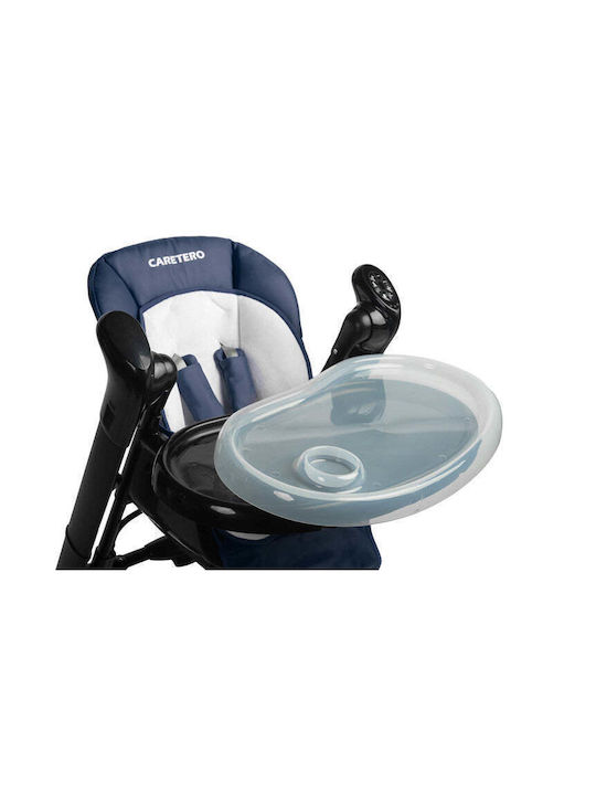 Caretero Indigo Foldable Baby Highchair 2 in 1 with Adjustable Height Black Navy