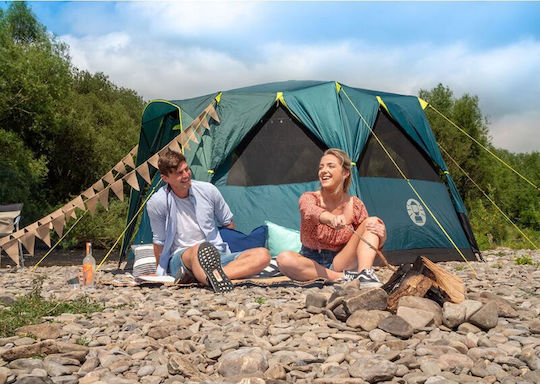 Coleman Octagon Blackout Camping Tent Green With Double Cloth For 8 People 396x396x215cm