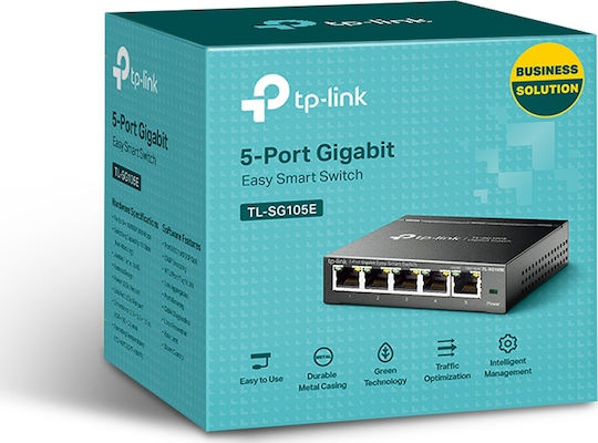 TP-LINK TL-SG105E Unmanaged L2 Switch with 5 Gigabit (1Gbps) Ethernet Ports
