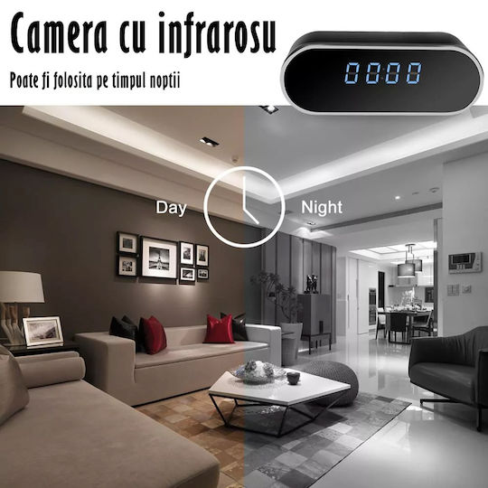 Κρυφή Κάμερα WiFi Ρολόι 1080p με Υποδοχή για Κάρτα Μνήμης