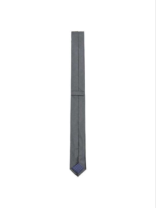 Selected Cravată pentru Bărbați Mătase Monocromie Dark Gray